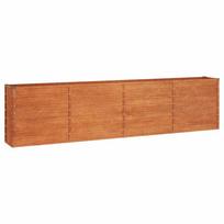 vidaXL Aukštas sodo lovelis, rūdžių, 320x40x77cm, Corten plienas