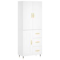 vidaXL Komoda, baltos spalvos, 69,5x34x180cm, apdirbta mediena