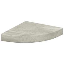 vidaXL Sieninė kampinė lentyna, betono pilka, 25x25x3,8cm, MDF