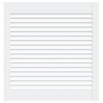 vidaXL Spintelės durelės, baltos, 61,5x59,4cm, pušis, žaliuzių dizaino