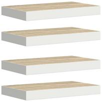 vidaXL Pakabinamos lentynos, 4vnt., ąžuolo/baltos, 50x23x3,8cm, MDF