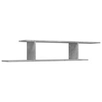 vidaXL Prie sienos montuojama TV lentyna, betono, 125x18x23cm, mediena