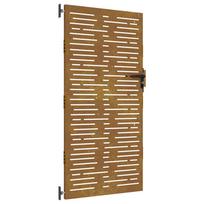vidaXL Sodo vartai, 85x200 cm, Corten plienas, kvadratinis dizainas