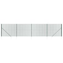 vidaXL Vielinė tinklinė tvora su smaigais, žalios spalvos, 2x10m