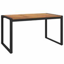 vidaXL Sodo stalas su U formos kojomis, 140x80x75cm, akacijos masyvas