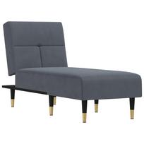 vidaXL Poilsio gultas, tamsiai pilkos spalvos, aksomas
