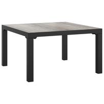 vidaXL Sodo kavos staliukas, pilkos spalvos, 55x55x31cm, DPC/plienas
