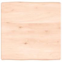 vidaXL Stalviršis, 60x60x(2-6) cm, medienos masyvas, su gyvu kraštu