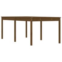 vidaXL Sodo stalas, medaus rudas, 203,5x100x76cm, pušies masyvas