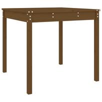 vidaXL Sodo stalas, medaus rudas, 82,5x82,5x76cm, pušies masyvas