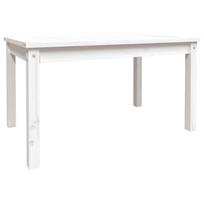 vidaXL Sodo stalas, baltas, 82,5x50,5x45cm, pušies medienos masyvas