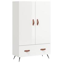 vidaXL Komoda, baltos spalvos, 69,5x31x115cm, apdirbta mediena, blizgi