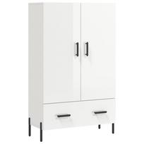 vidaXL Komoda, baltos spalvos, 69,5x31x115cm, apdirbta mediena, blizgi