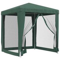 vidaXL Proginė palapinė su 4 tinklinėmis sienomis, žalia, 2x2m, HDPE