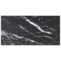 vidaXL Stalviršis, juodas, 100x50cm, grūdintas stiklas, 6mm
