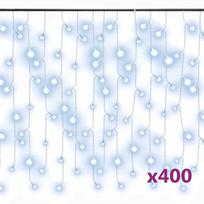 vidaXL LED girlianda varvekliai, 10m, 400 šaltų baltų LED, 8 funkcijos