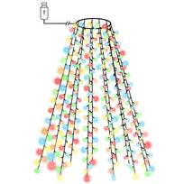 vidaXL Kalėdų eglutės girlianda su 150 spalvotų LED lempučių, 150cm