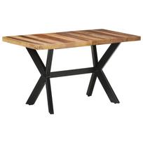 vidaXL Valgomojo stalas, 140x70x75cm, mediena su medaus apdaila