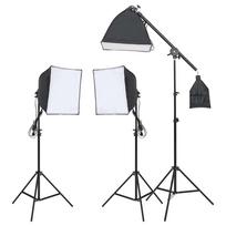 vidaXL Fotostudijos apšvietimo rinkinys su trikoju ir šviesdėže
