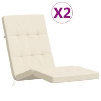 vidaXL Terasos kėdės pagalvėlės, 2vnt., kreminės, oksfordo audinys