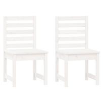 vidaXL Sodo kėdės 2vnt. baltos 50x48x91,5cm pušies medienos masyvas
