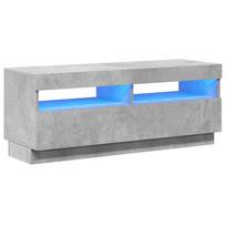 vidaXL Televizoriaus spintelė su LED apšvietimu, pilka, 100x35x40cm