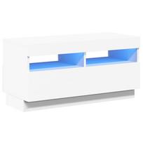 vidaXL Televizoriaus spintelė su LED apšvietimu, balta, 80x35x40cm
