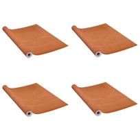 vidaXL Lipnios plėvelės durims, 4vnt., šviesios ąžuolo, 210x90cm, PVC