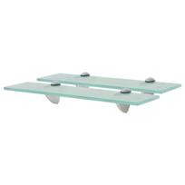 vidaXL Pakabinamos lentynos, 2vnt., 40x20cm, stiklas, 8mm (243779x2)