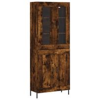vidaXL Komoda, dūminio ąžuolo spalvos, 69,5x34x180cm, apdirbta mediena