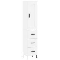 vidaXL Komoda, baltos spalvos, 34,5x34x180cm, apdirbta mediena