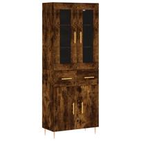 vidaXL Komoda, dūminio ąžuolo spalvos, 69,5x34x180cm, apdirbta mediena