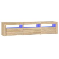 vidaXL Televizoriaus spintelė su LED apšvietimu, ąžuolo, 180x35x40cm