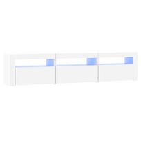 vidaXL Televizoriaus spintelė su LED apšvietimu, balta, 180x35x40cm