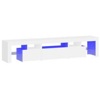 vidaXL Televizoriaus spintelė su LED apšvietimu, balta, 200x36,5x40cm