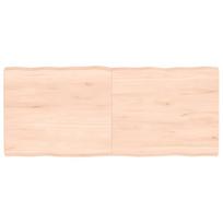 vidaXL Stalviršis, 140x60x(2-6) cm, medienos masyvas, su gyvu kraštu