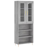 vidaXL Komoda, pilkos ąžuolo spalvos, 69,5x34x180cm, apdirbta mediena