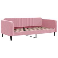 vidaXL Sofa, rožinės spalvos, 90x200cm, aksomas