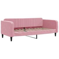 vidaXL Sofa, rožinės spalvos, 100x200cm, aksomas