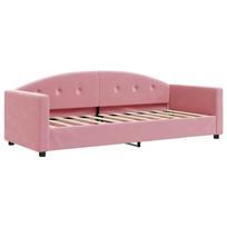 vidaXL Sofa, rožinės spalvos, 80x200cm, aksomas