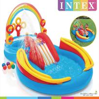 INTEX Prip. baseinas Rainbow Ring Play Center, 297x193x135cm, 57453NP