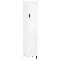 vidaXL Komoda, baltos spalvos, 34,5x34x180cm, apdirbta mediena