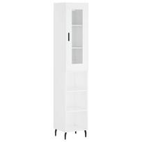 vidaXL Komoda, baltos spalvos, 34,5x34x180cm, apdirbta mediena
