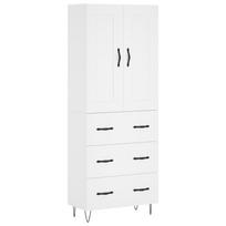 vidaXL Komoda, baltos spalvos, 69,5x34x180cm, apdirbta mediena