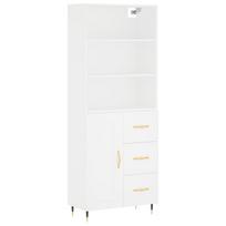 vidaXL Komoda, baltos spalvos, 69,5x34x180cm, apdirbta mediena