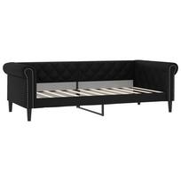 vidaXL Sofa, juodos spalvos, 90x190 cm, dirbtinė oda
