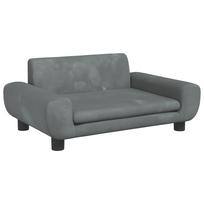 vidaXL Vaikiška sofa, tamsiai pilkos spalvos, 70x45x33cm, aksomas