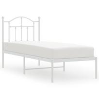 vidaXL Lovos rėmas be čiužinio, baltas, 75x190cm, metalas