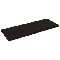 vidaXL Vonios stalviršis, tamsiai rudas, 160x60x(2-6)cm, mediena