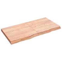 vidaXL Vonios stalviršis, šviesiai rudas, 120x60x(2-6)cm, mediena